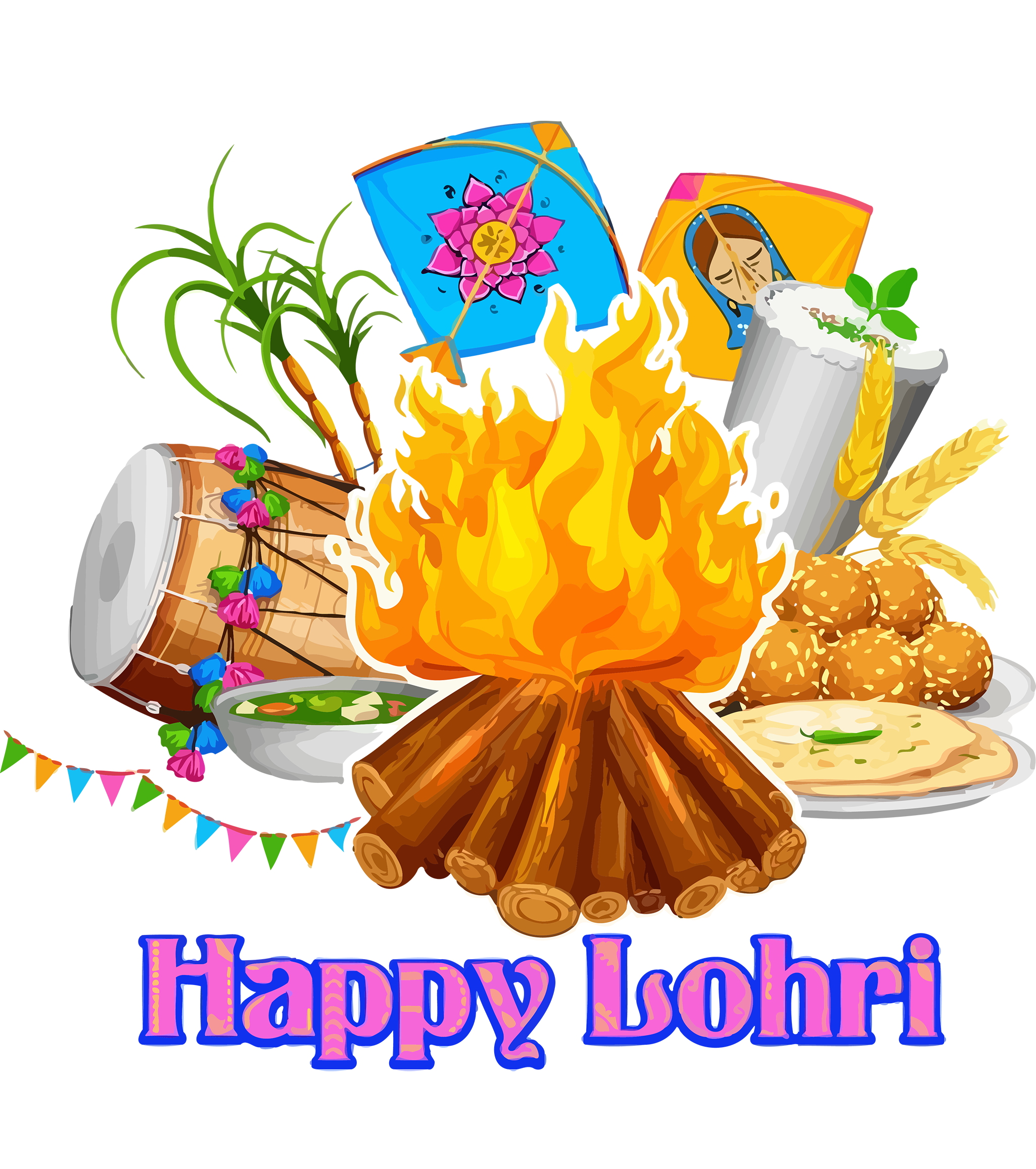 Happy Lohri PNG Images Transparent Background | PNG Play