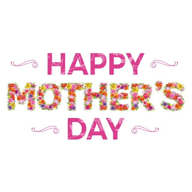 Happy Mothers Day Text PNG Free File Download