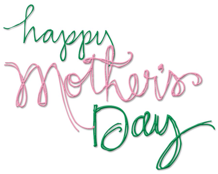 Happy Mothers Day Text Transparent Background
