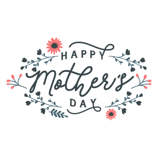 Happy Mothers Day Text Transparent Image