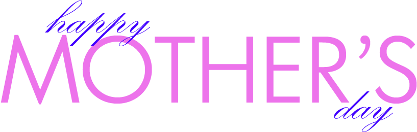Happy Mothers Day Text Transparent PNG