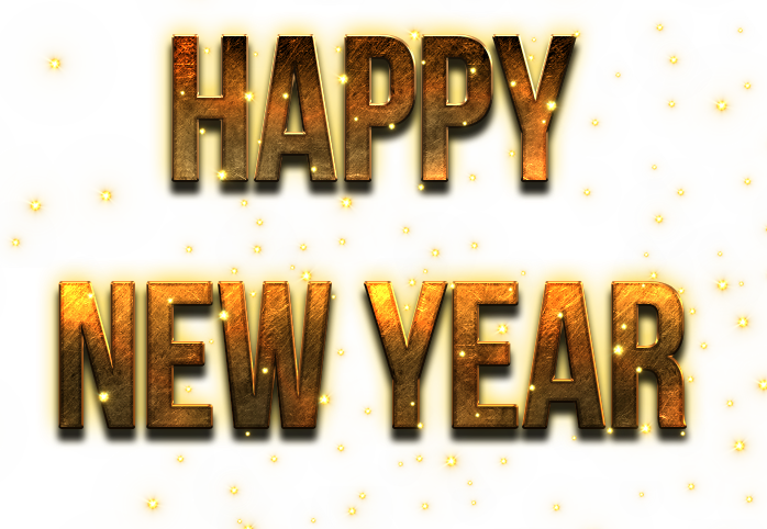 Happy New Year Word PNG Clipart Background