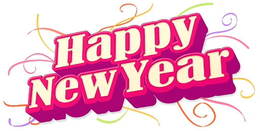 Happy New Year Word PNG HD Quality