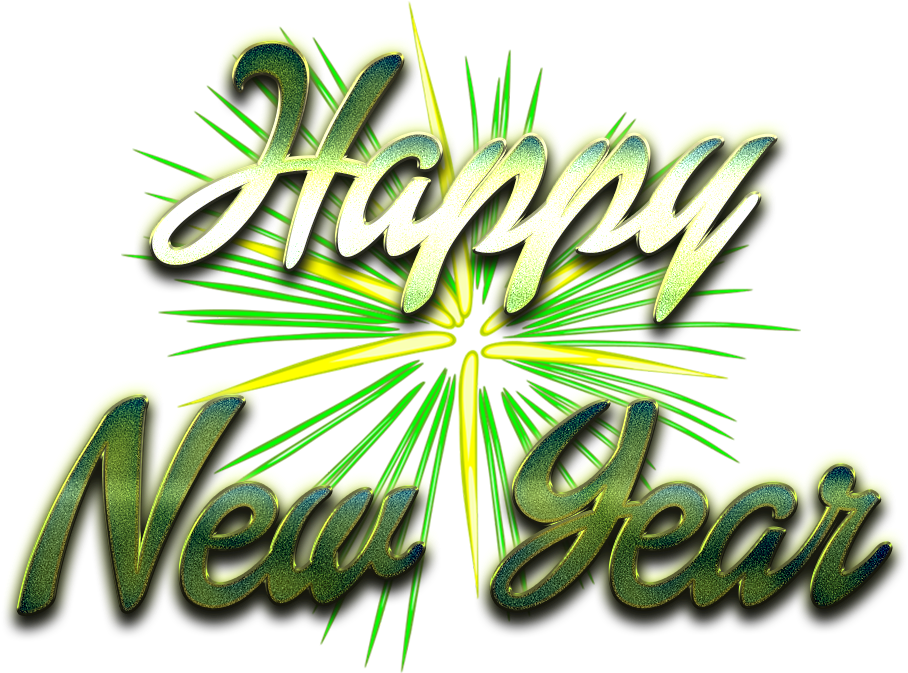Happy New Year Word Transparent Free PNG
