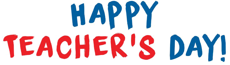 Happy Teachers Day Text Background PNG Image