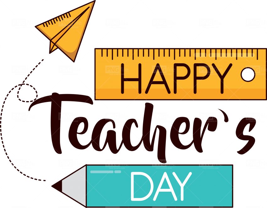 Happy Teachers Day Text Download Free PNG