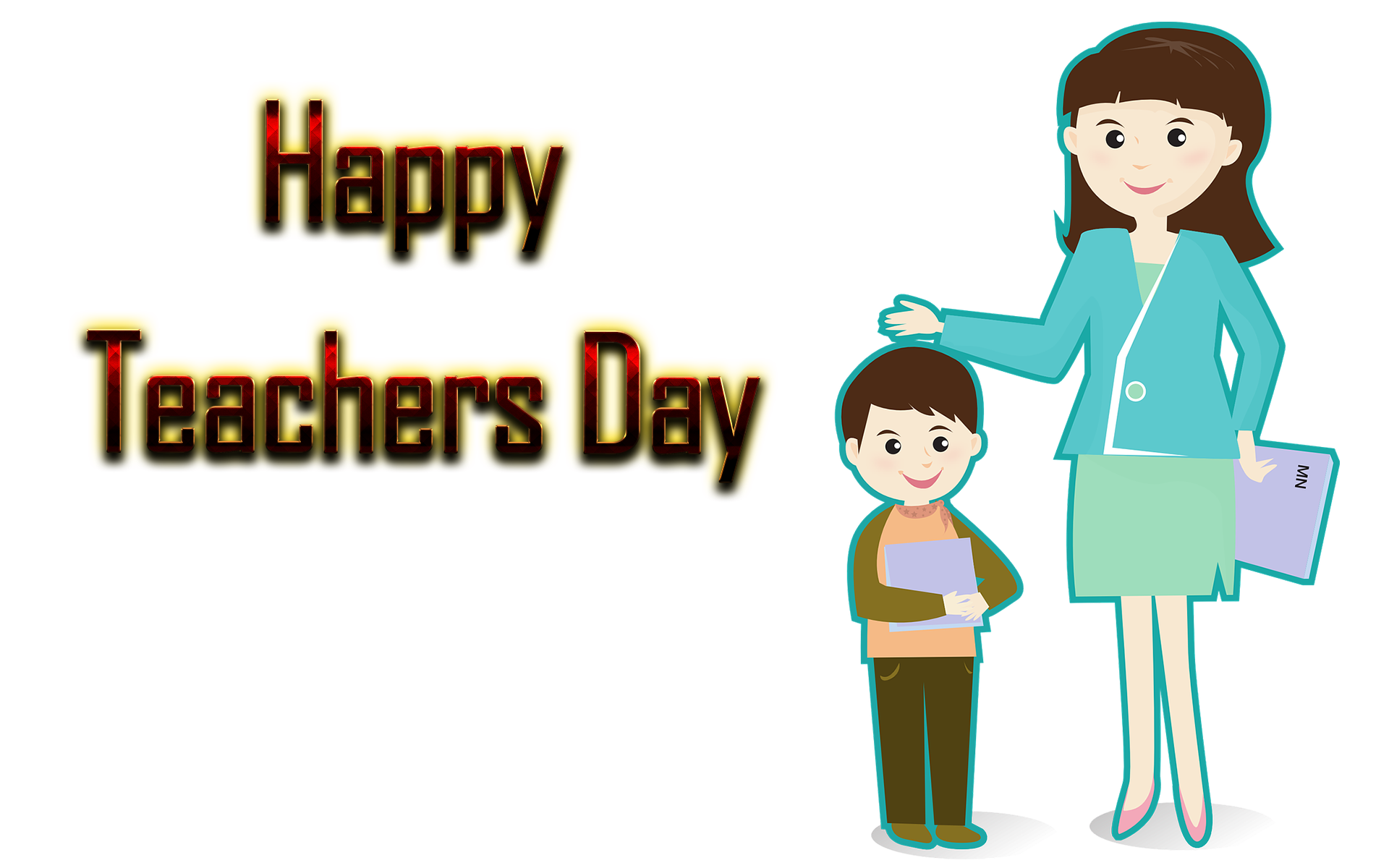 Happy Teachers Day Text PNG HD Quality