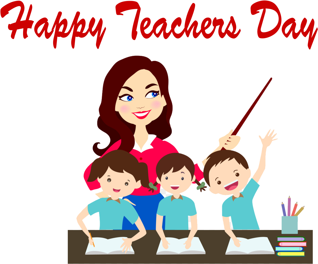 Happy Teachers Day Text Transparent PNG