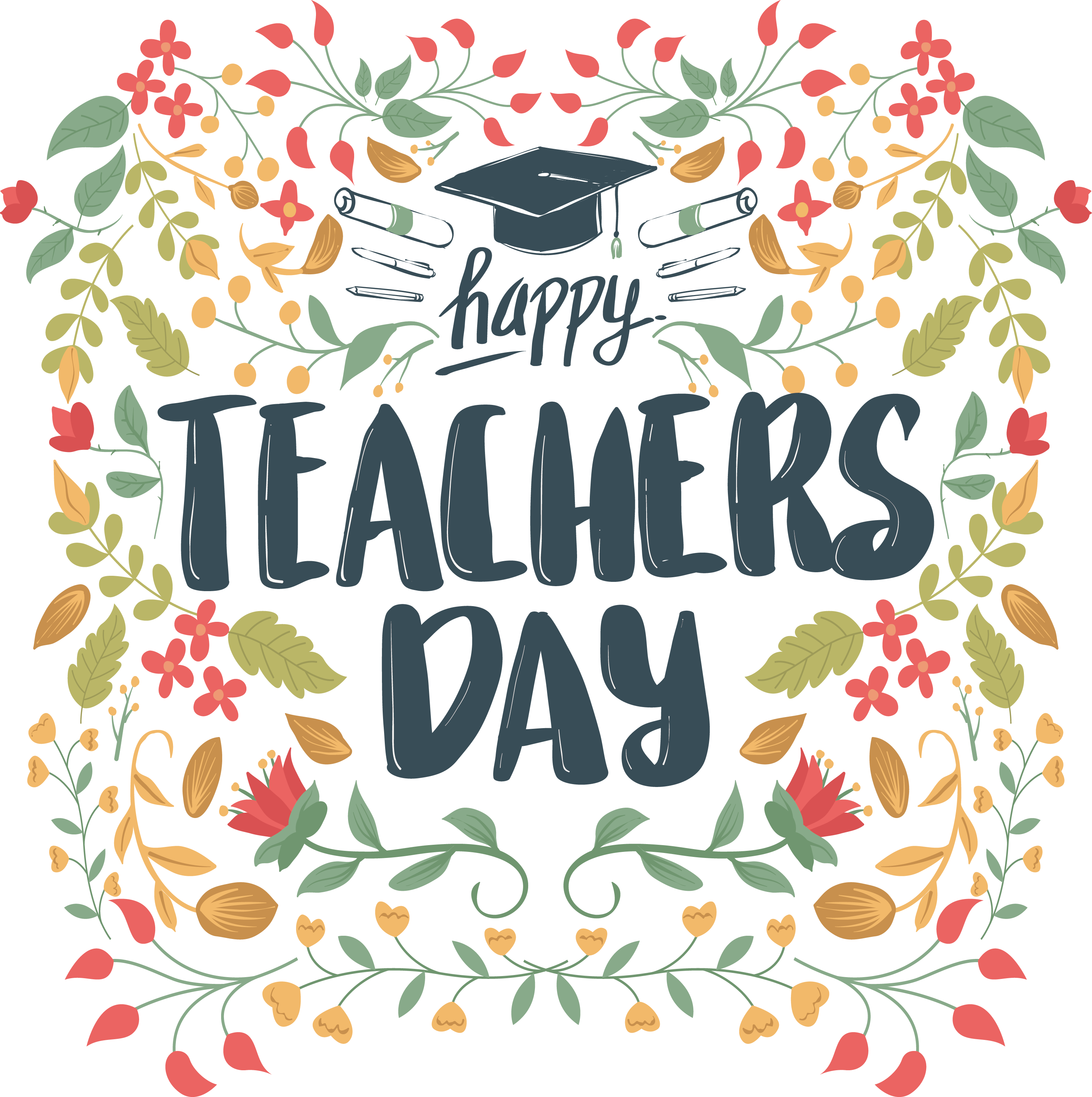 Happy Teachers Day Transparent File
