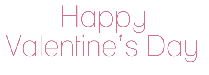 Happy Valentines Day Word Background PNG