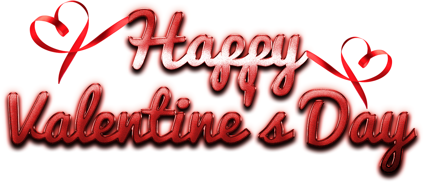 Happy Valentines Day Word PNG Clipart Background