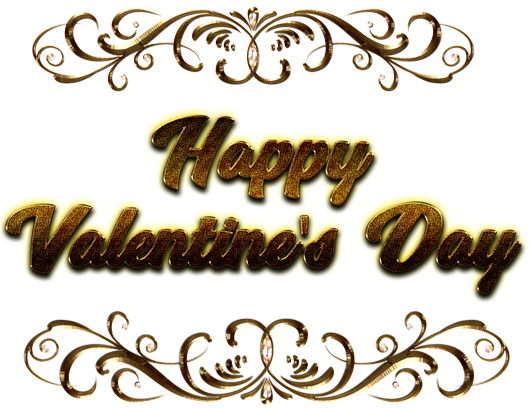 Happy Valentines Day Word PNG Free File Download