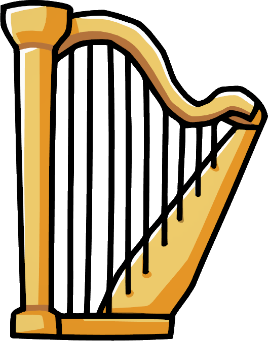 Harp Instrument PNG Clipart Background