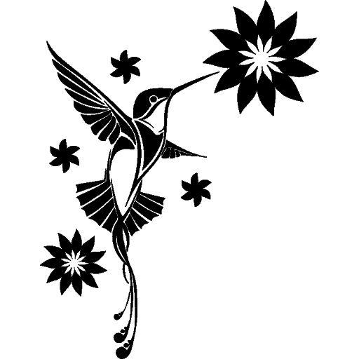 Hummingbird Tattoos Silhouette PNG HD Quality