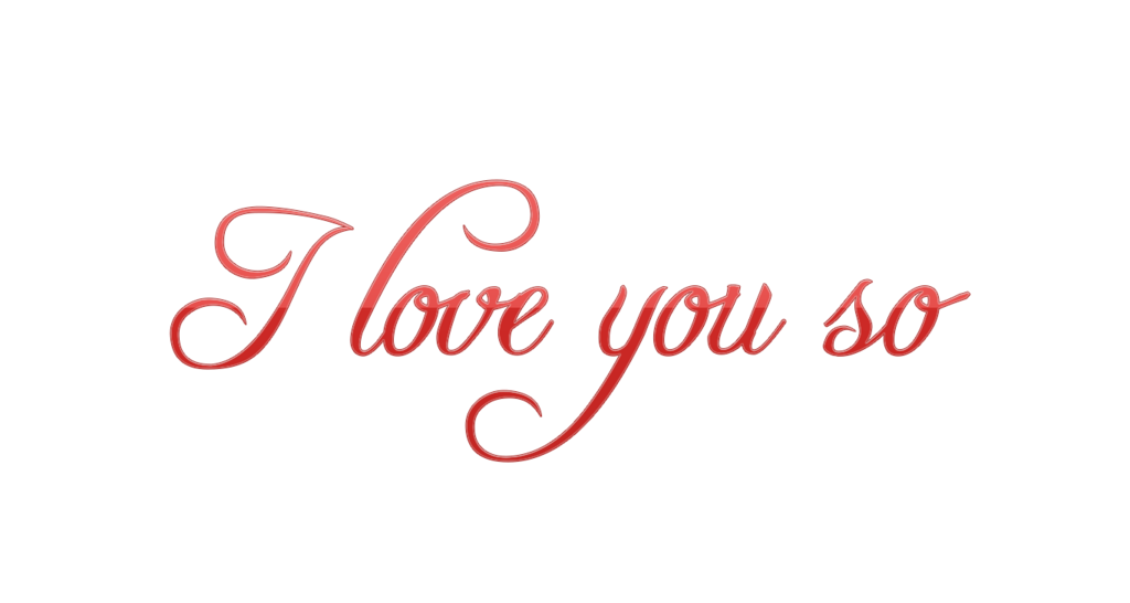 I Love You Text Free PNG