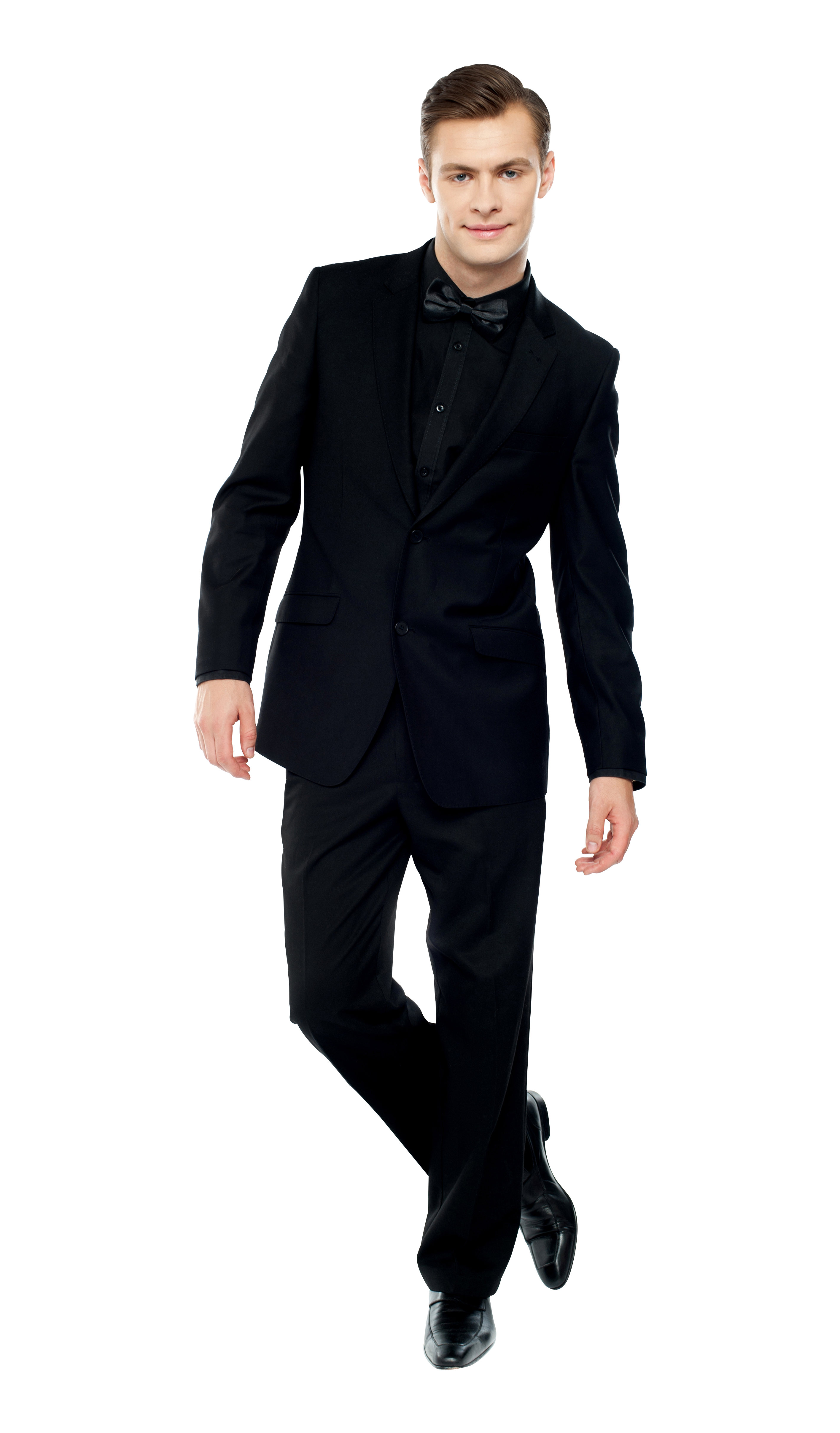 Model Man Black Suit Transparent Background