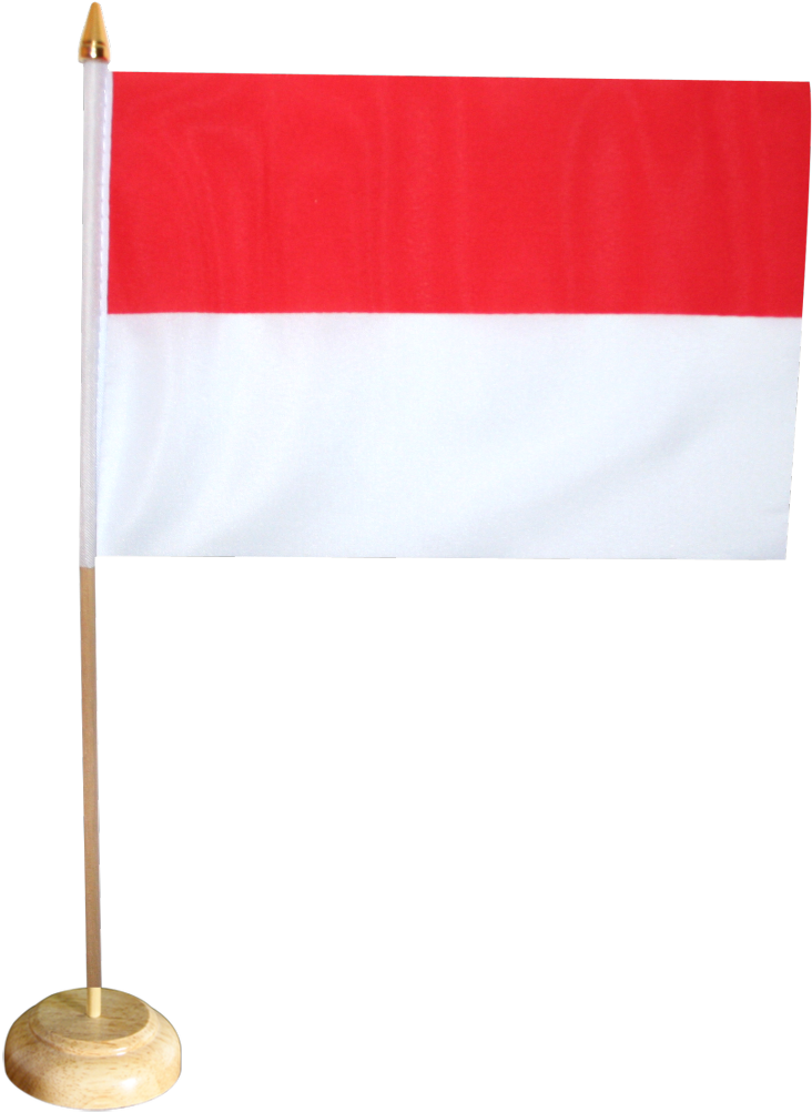 Monaco Flag Waving Transparent Background
