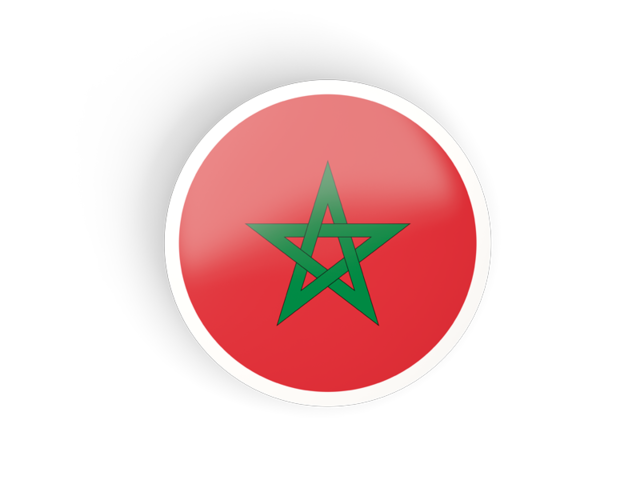 Morocco Flag Circle PNG Clipart Background