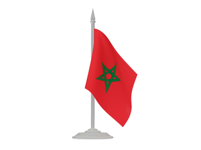 Morocco Flag Waving Background PNG Image