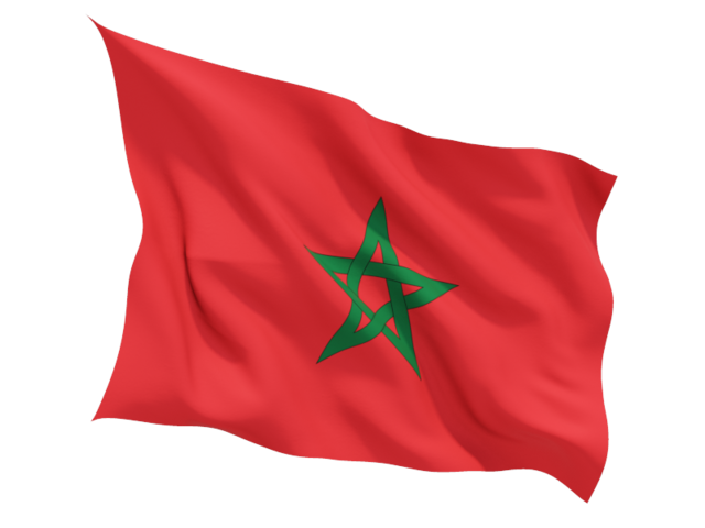 Morocco Flag Waving PNG Clipart Background