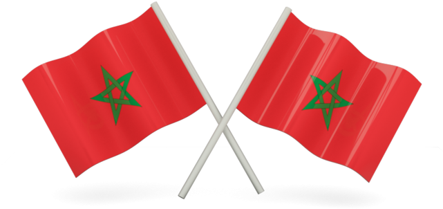 Morocco Flag Waving Transparent Background