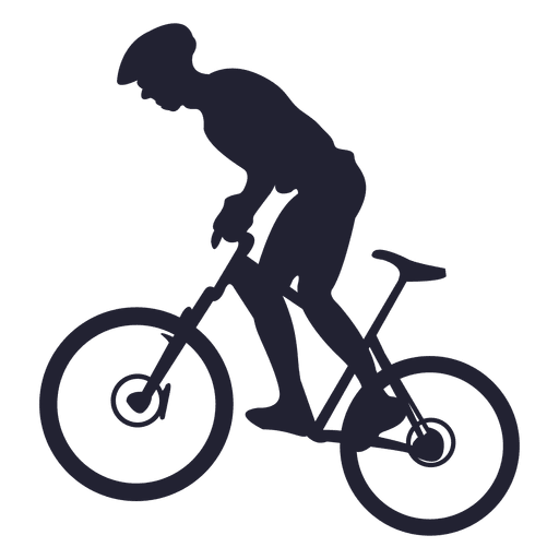 Mountain Bike Silhouette Background PNG Image
