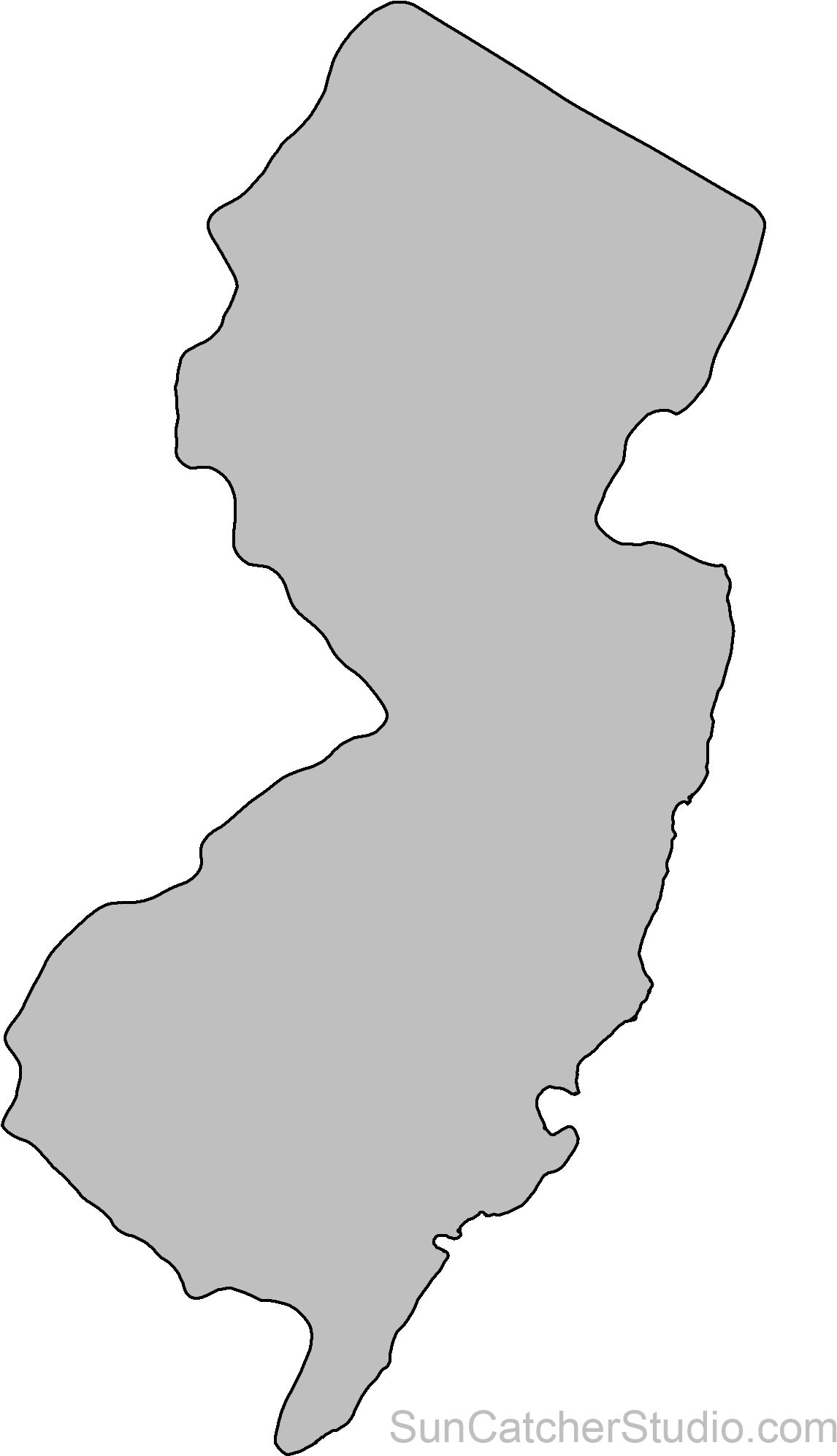 New Jersey Map PNG Photos