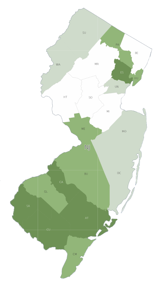 New Jersey Map Transparent Free PNG