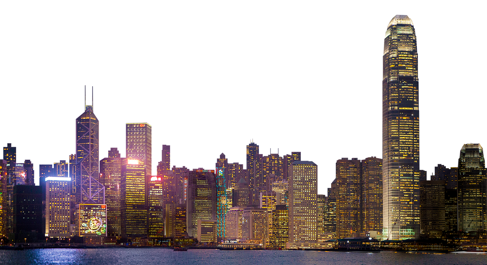 Night City Skyline PNG HD Quality