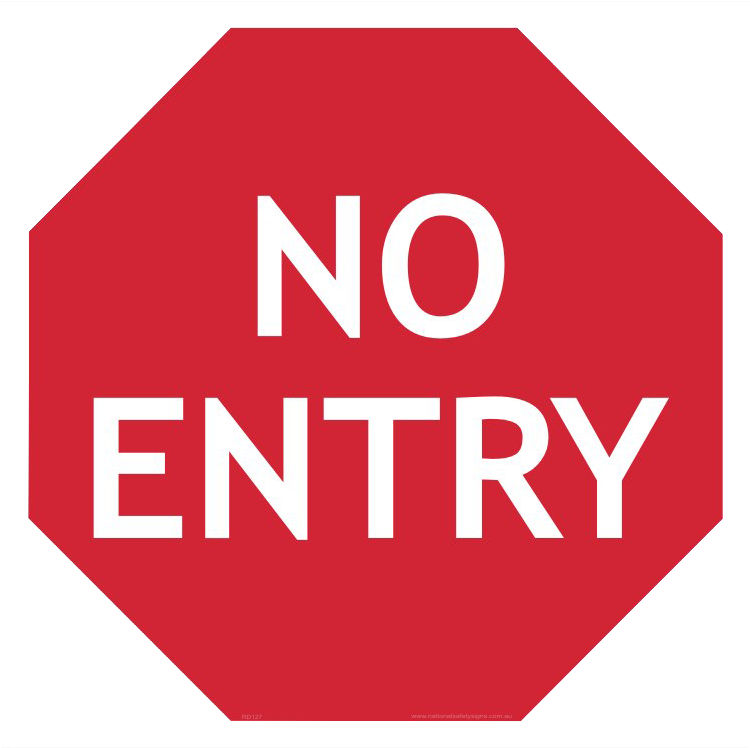 No Entry Red Symbol Background PNG Image