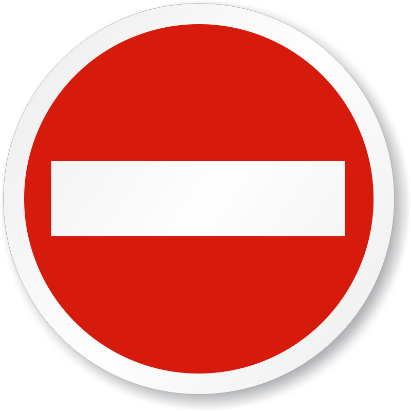 No Entry Red Symbol Transparent PNG