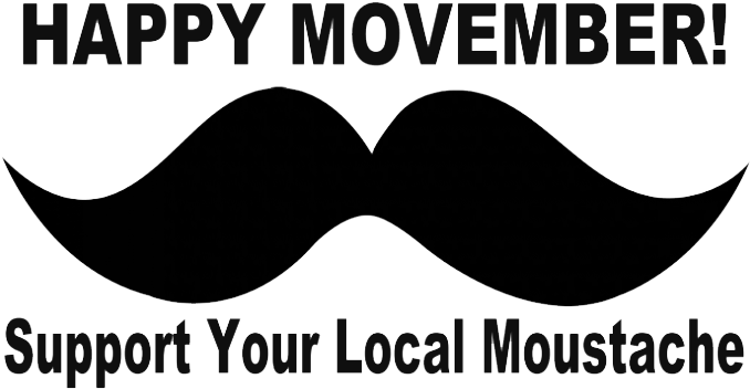 No Shave Movember Mustache Logo PNG Clipart Background