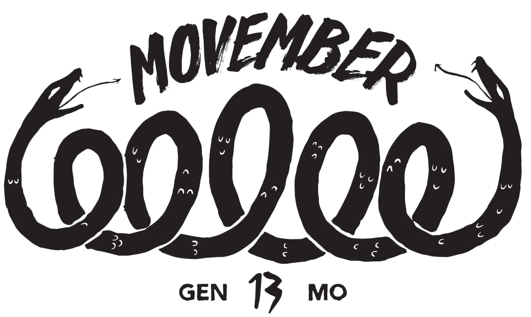 No Shave Movember Mustache Logo PNG HD Quality