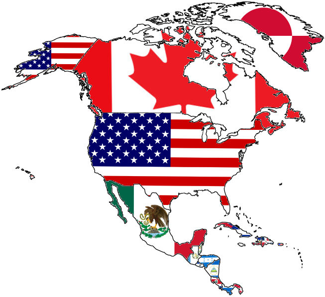 North America Map Transparent Free PNG