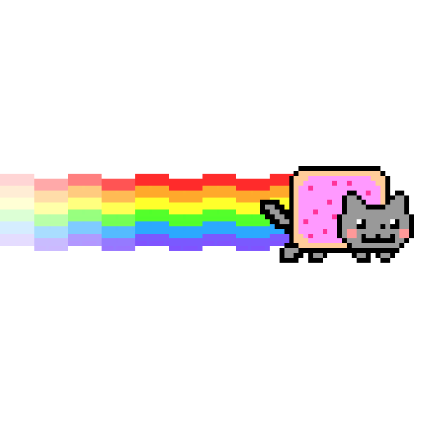 Nyan Cat Pixel Art Download Free PNG