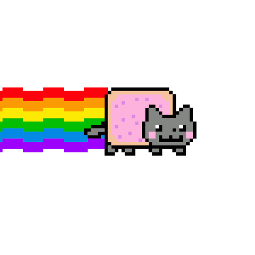 Nyan Cat Pixel Art Transparent Free PNG
