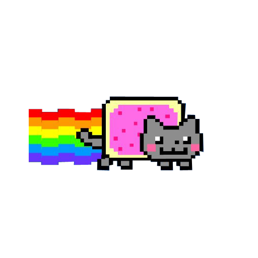 Nyan Cat Pixel Art Transparent PNG