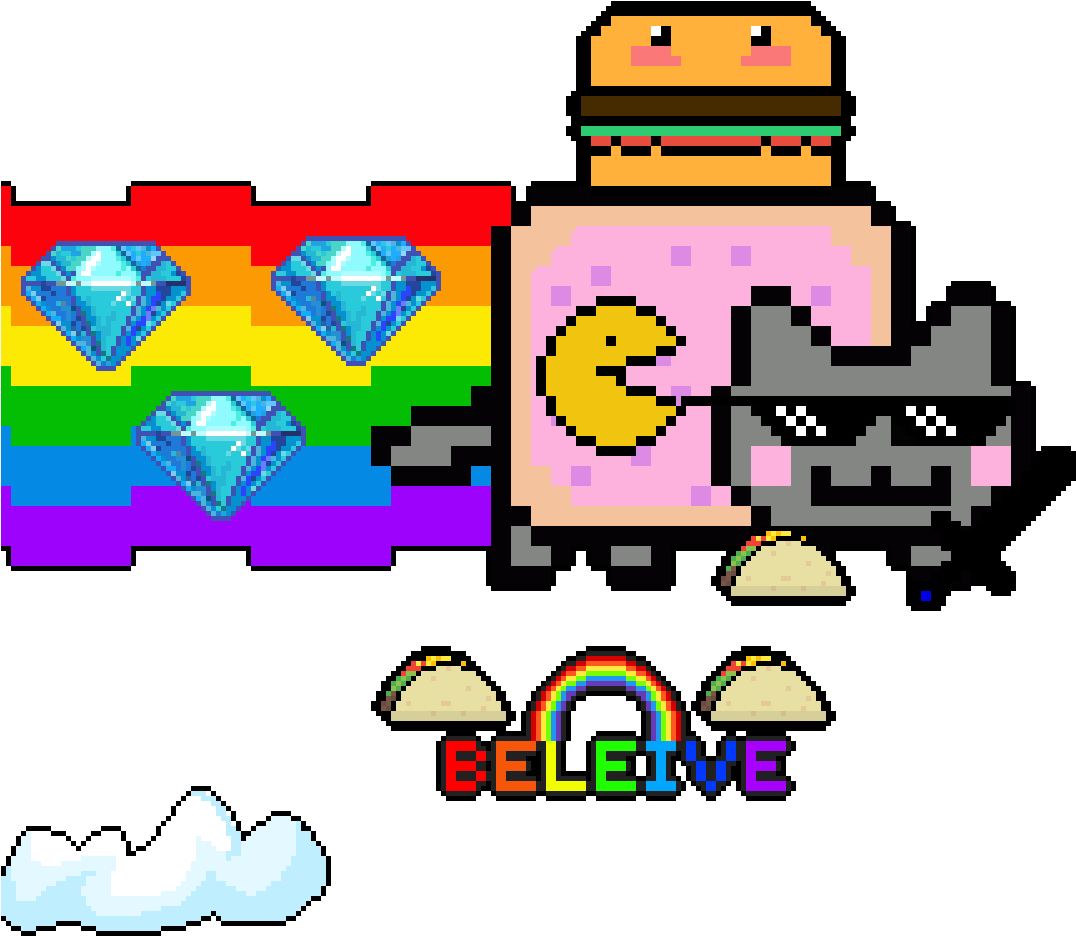 Nyan Cat Rainbow Free PNG