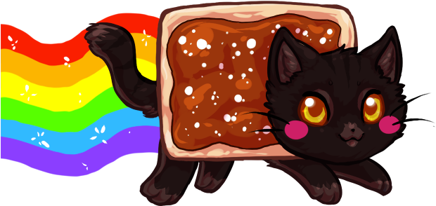 Nyan Cat Rainbow PNG Clipart Background