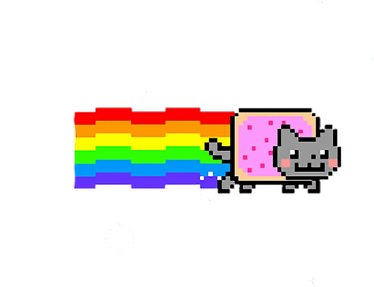 Nyan Cat Rainbow Transparent Background