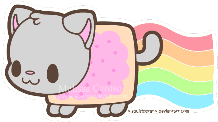 Nyan Cat Rainbow Transparent Free PNG