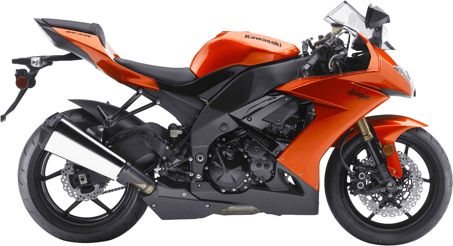 Orange Motorcycle Bike PNG HD Quality