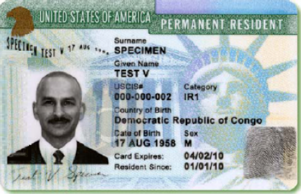 Permanent Green Card Background PNG Image