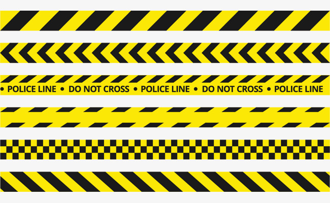Police Caution Tape Background PNG Image