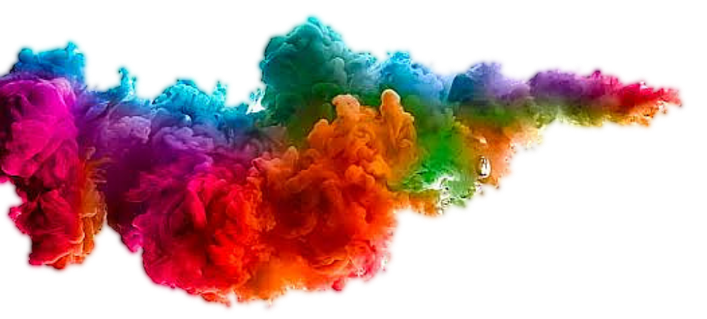 Rainbow Colored Smoke Transparent Image