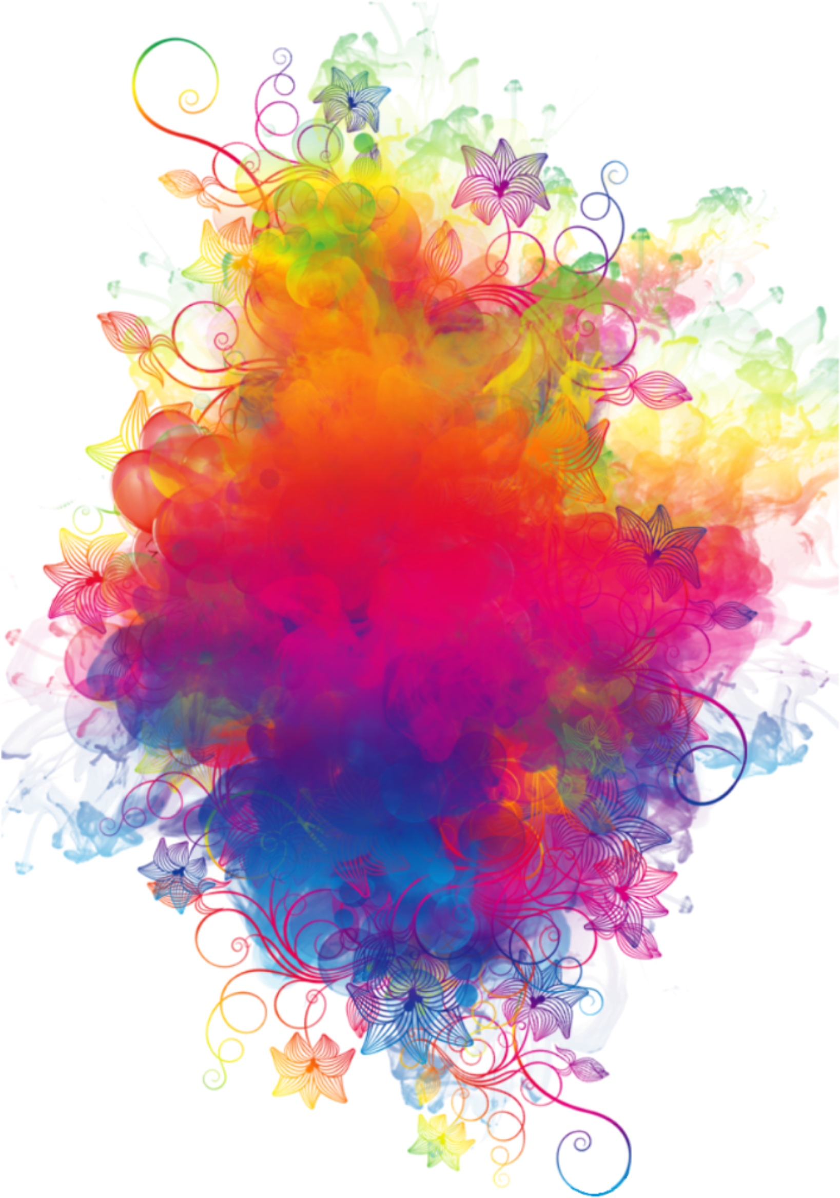 Rainbow Colored Smoke Transparent PNG