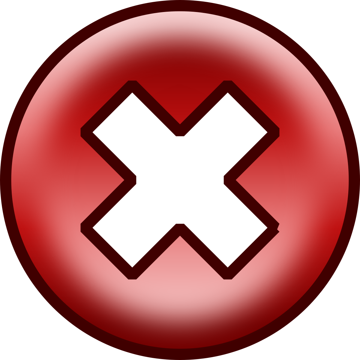 Red Cancel Button Background PNG Image