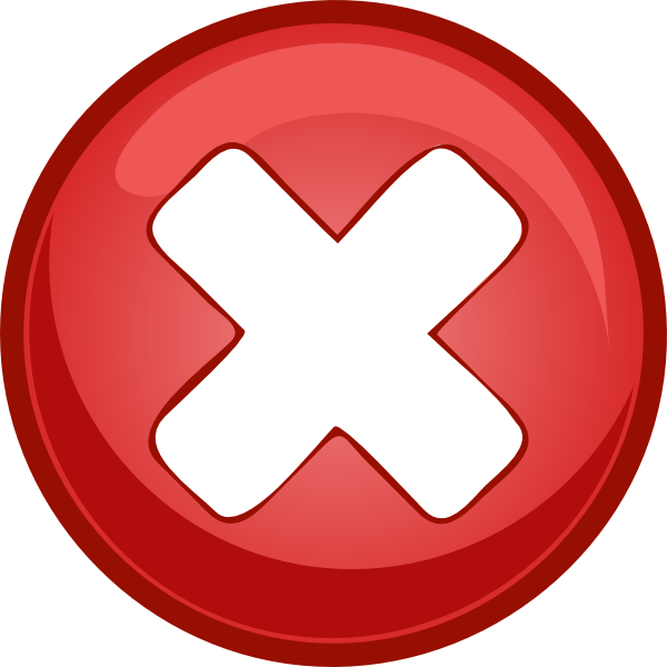 Red Cancel Button Transparent Background