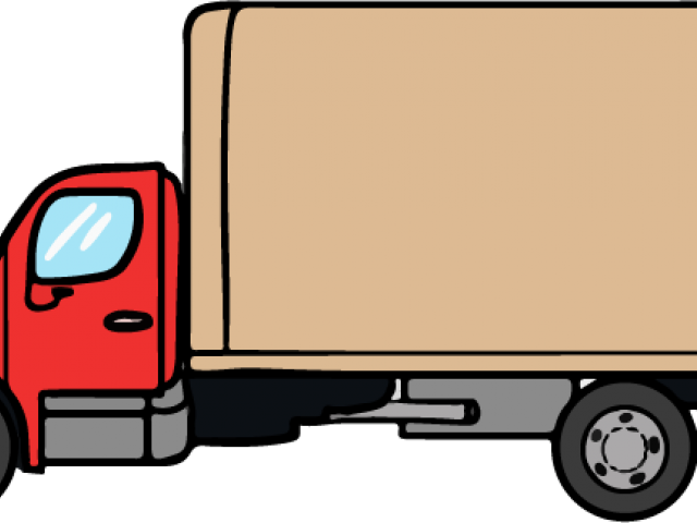Red Cargo Truck PNG Clipart Background