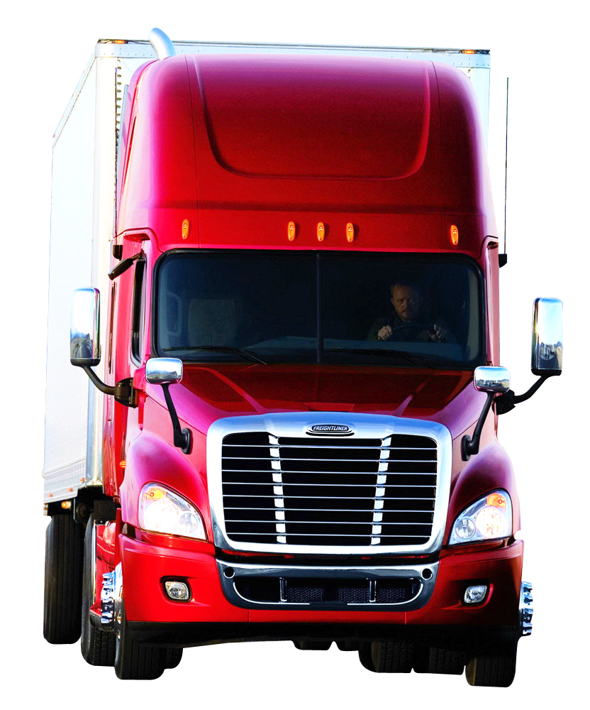Red Cargo Truck Transparent Background